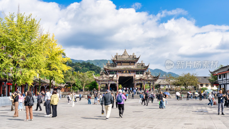 四川都江堰景区旅游综合场景