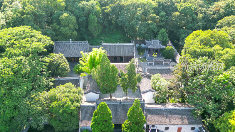 航拍湖北襄阳古隆中景区