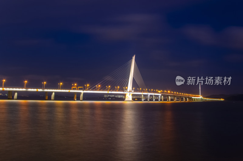 深圳湾公路大桥夜景灯光