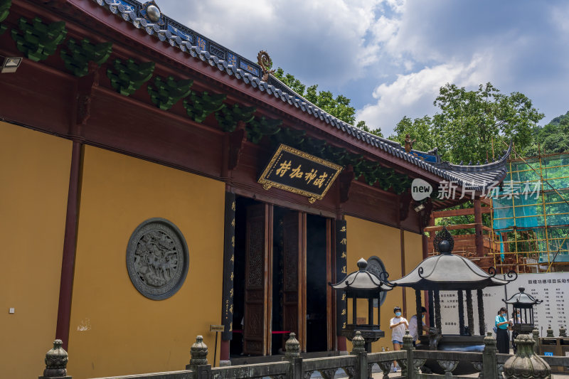 杭州西湖中天竺法净禅寺古建筑风景