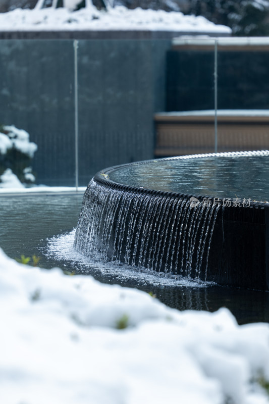 雪天园林景观小景