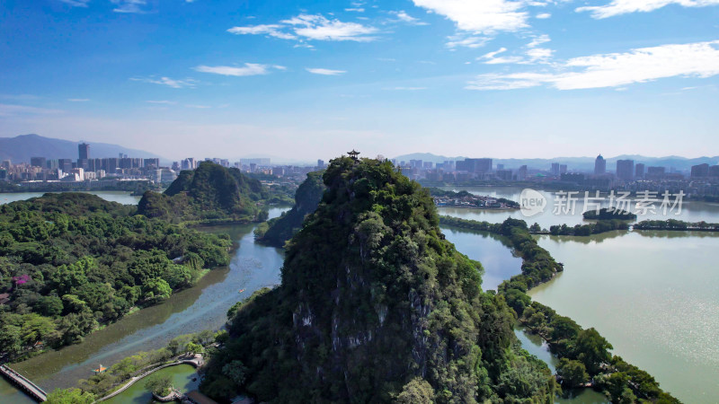 广东肇庆七星山5A景区星湖航拍