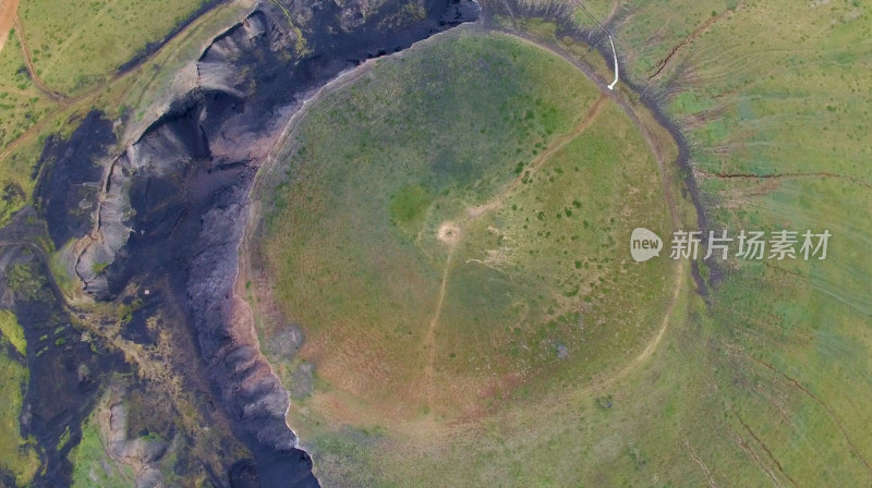 内蒙古察哈尔火山航拍