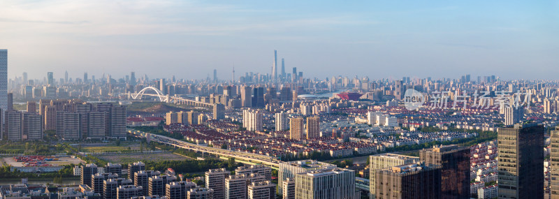 航拍上海现代城市风光