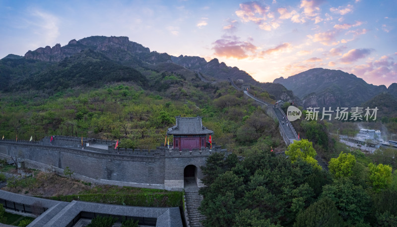 天津蓟州黄崖关长城旅游景区自然风光航拍