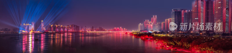 龙年春晚长沙分会场夜景全景