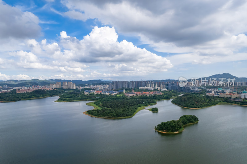 东莞松山湖景区航拍