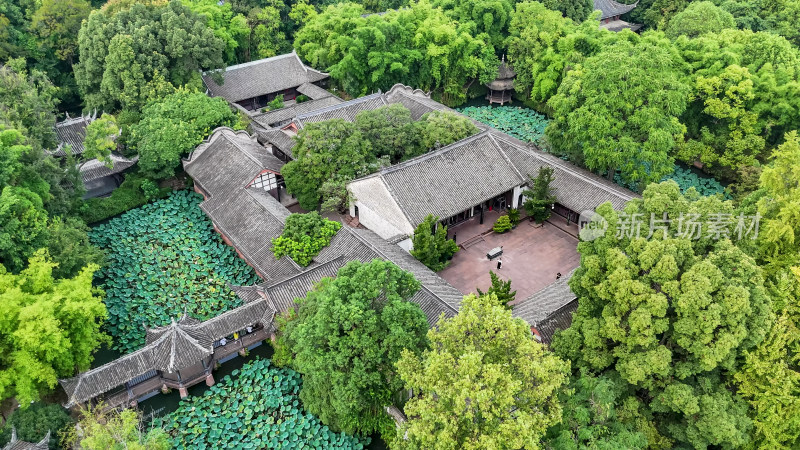 四川眉山三苏祠4A景区航拍图