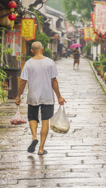 绍兴仓桥直街古街道风景