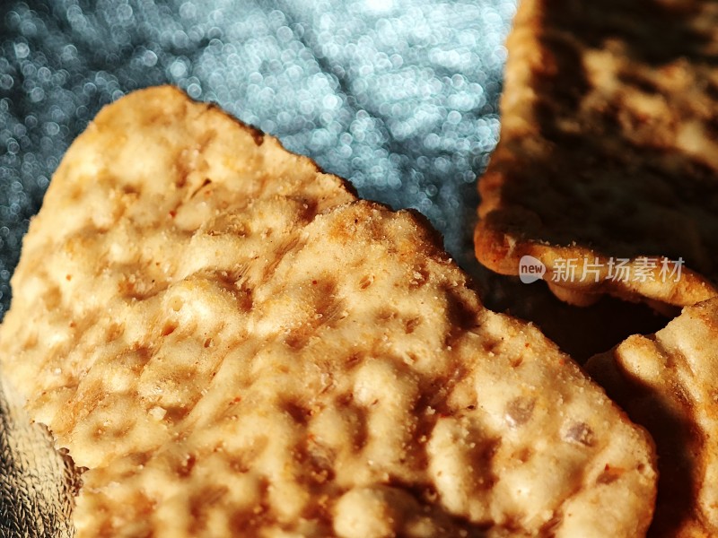 美味的饼干特写