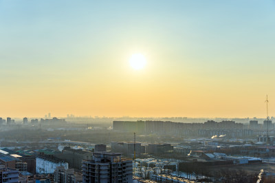 中国北京朝阳区城市建筑群