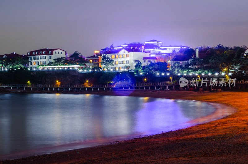 青岛太平角海岸夜景