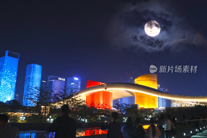 深圳灯光秀夜景