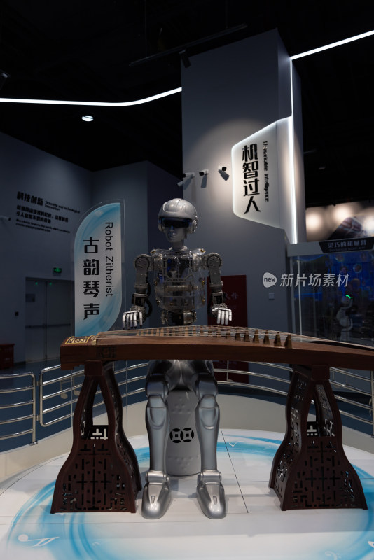 中国科学技术馆会弹琴的机器人