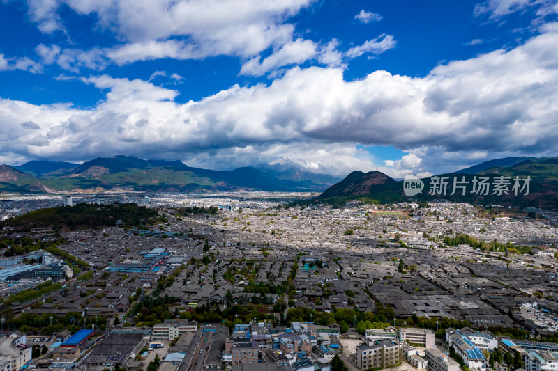 世界文化遗产云南丽江古城5a景区航拍