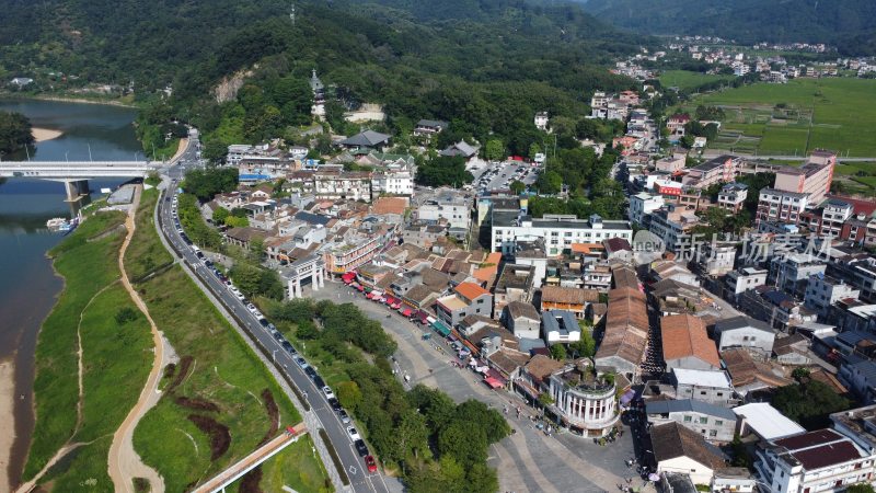 广东广州：增城区正果镇正果老街城市风光