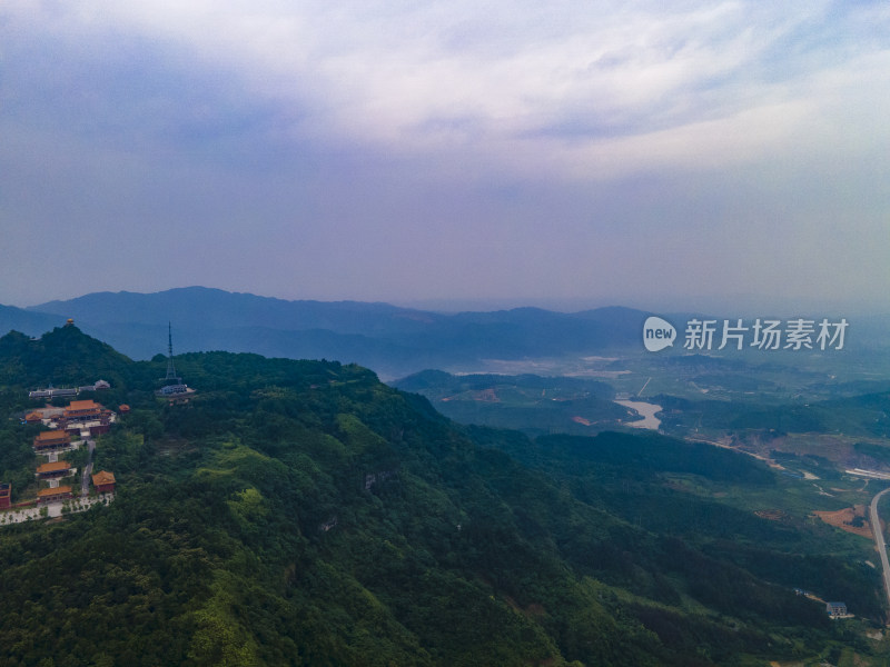 湖南靖州飞山景区航拍摄影图