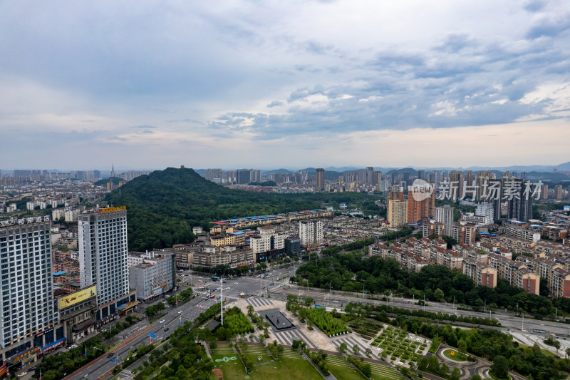 宜春城市建设绿化植物航拍图