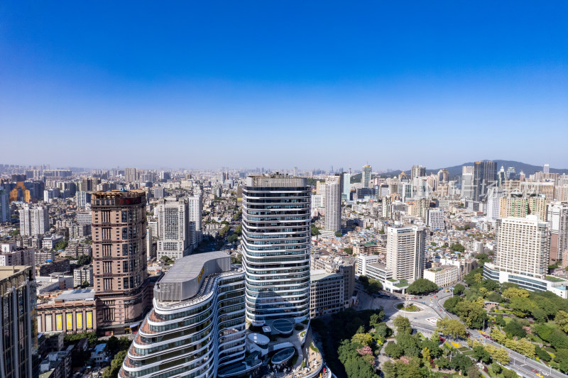 广州海珠广场海珠大桥城市高楼航拍摄影图