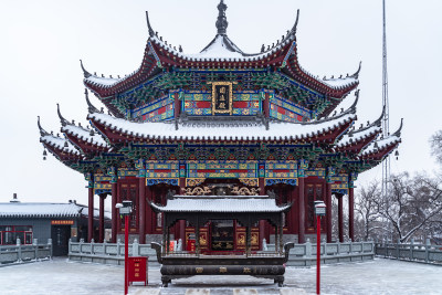 古建筑雪景