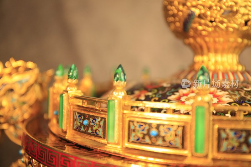 传统工艺精美金属工艺品特写