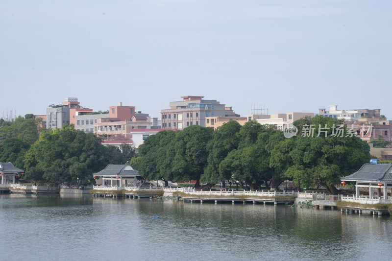 广东东莞：横丽湖沿湖风光