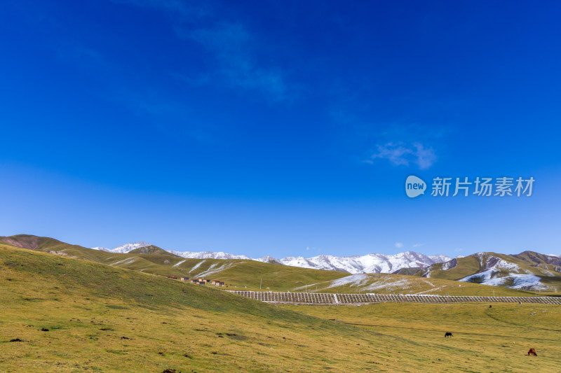 青藏高原青海祁连山脉天境祁连雪山雪景