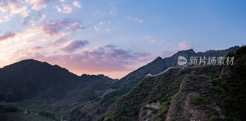 天津蓟州黄崖关长城旅游景区自然风光航拍