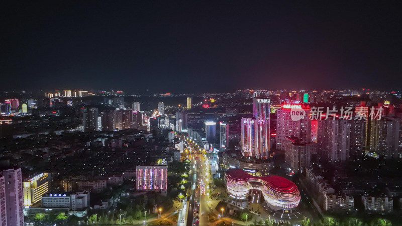 航拍四川泸州夜景泸州蜀泸大道夜景摄影图