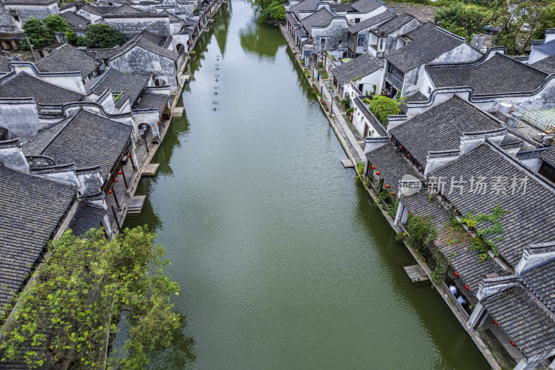 浙江湖州南浔古镇水乡百间楼航拍