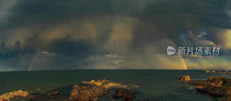 雨后海上彩虹