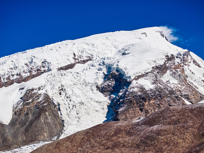 雪山上的冰川