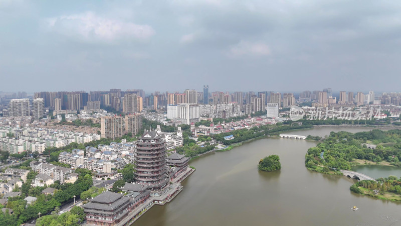 航拍四川眉山风光眉山大景摄影图