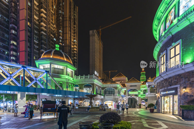 武汉世界城光谷步行街夜景