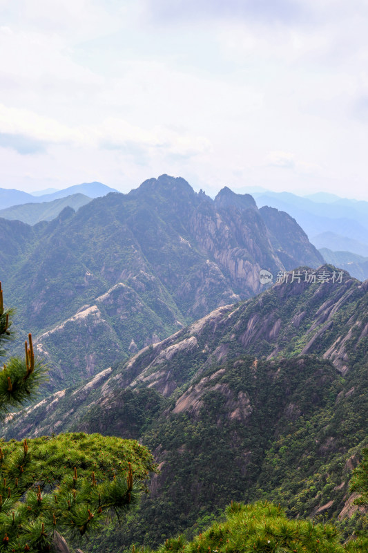 春天黄山自然风光