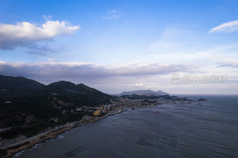 福建霞浦东壁村海上滩涂日落晚霞自然风光