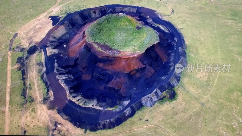 内蒙古察哈尔火山航拍