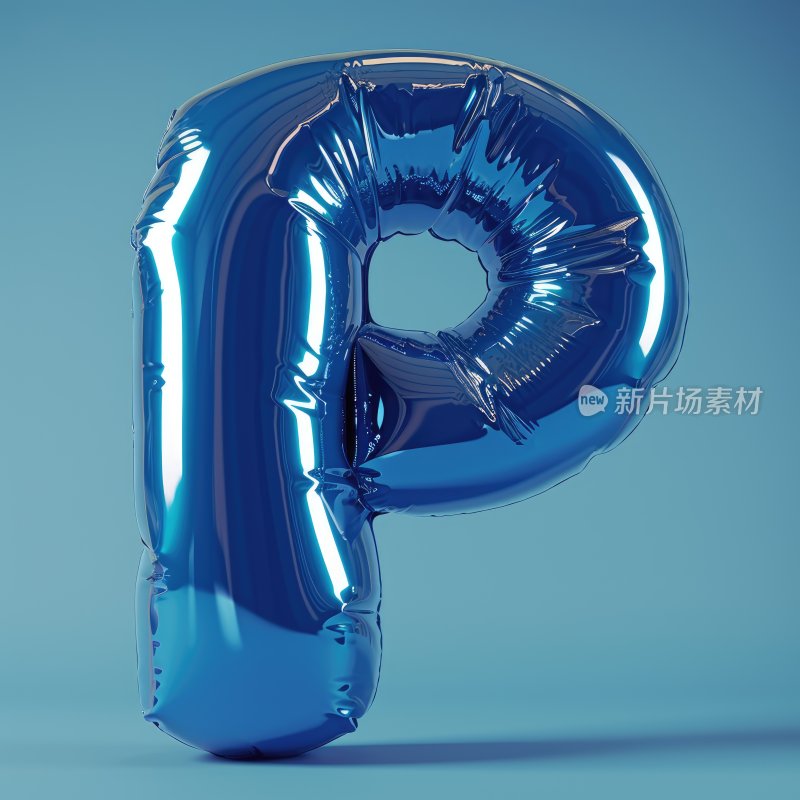 3D渲染气球英文字母P