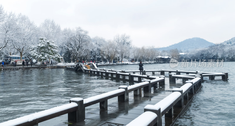 杭州市西湖雪景