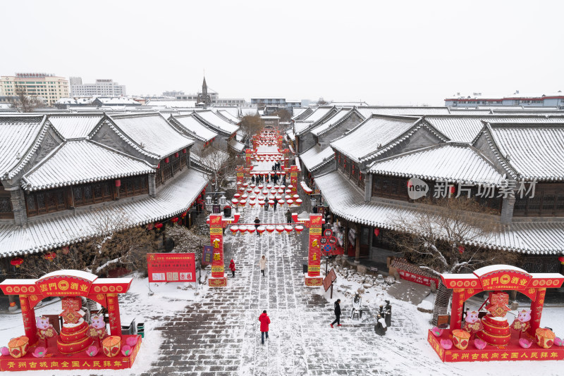 青州古街雪景