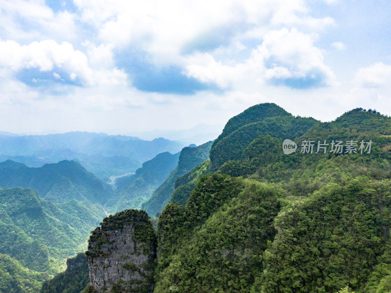 湖南张家界奇特山川航拍摄影图