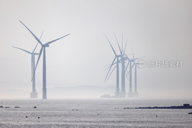 福建平潭海上风车景观