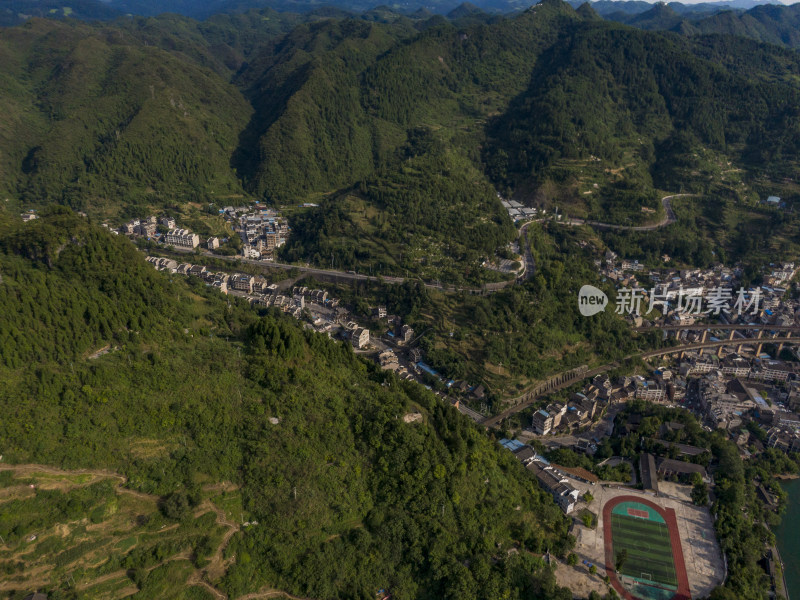 大自然秀丽山川江河航拍图