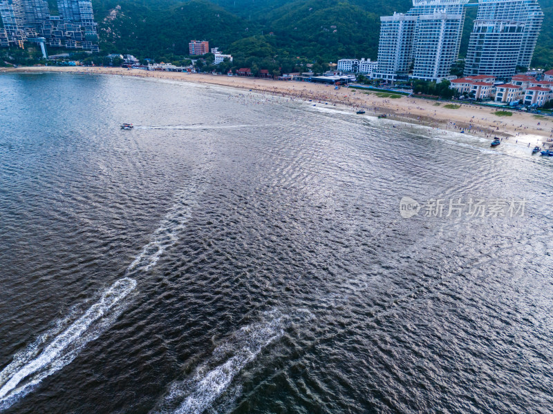 广东南澳岛青澳湾沙滩航拍图