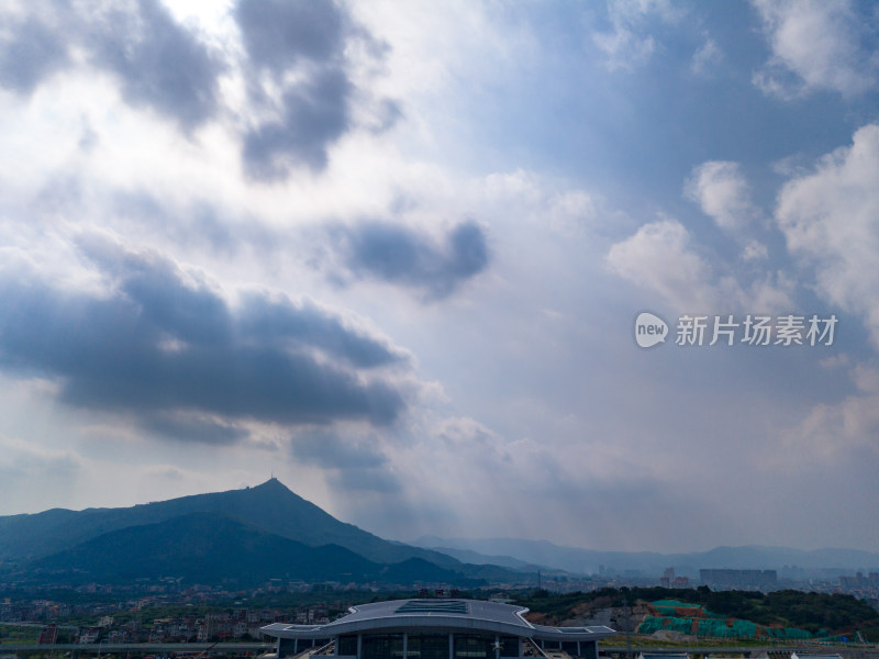 莆田建设天空白云航拍图