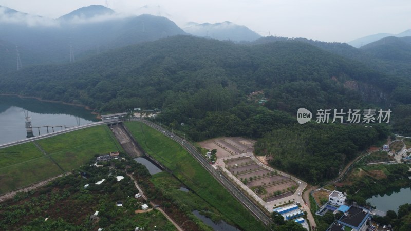 航拍广东省东莞市清溪镇自然风光