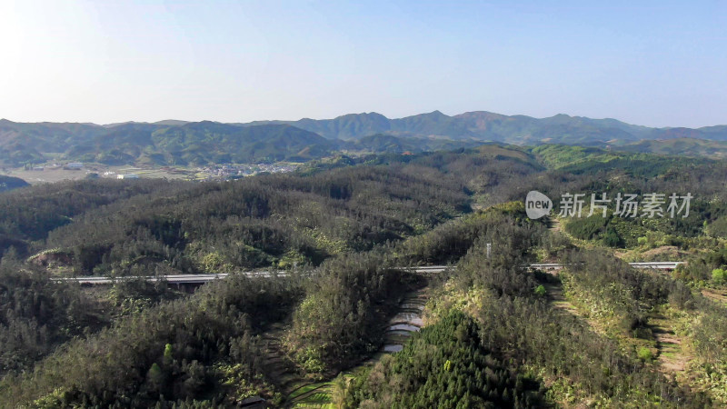 湖南丘陵山川森林航拍