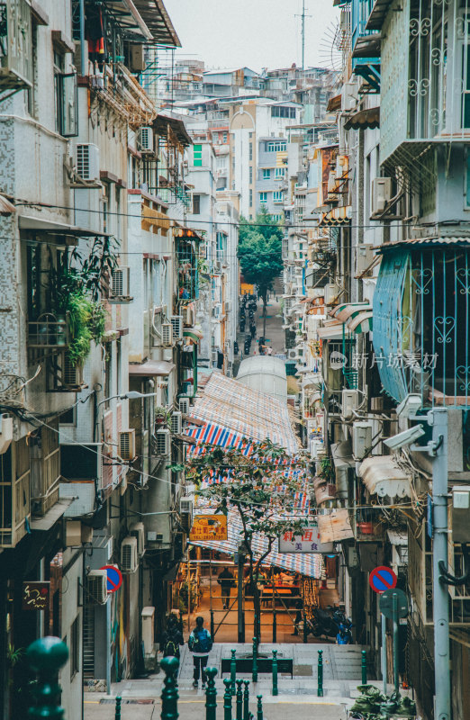 澳门半岛老城区城市风光