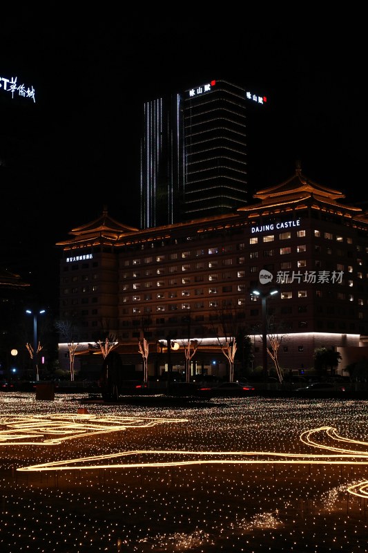 西安永宁门城市广场夜景及灯光装饰