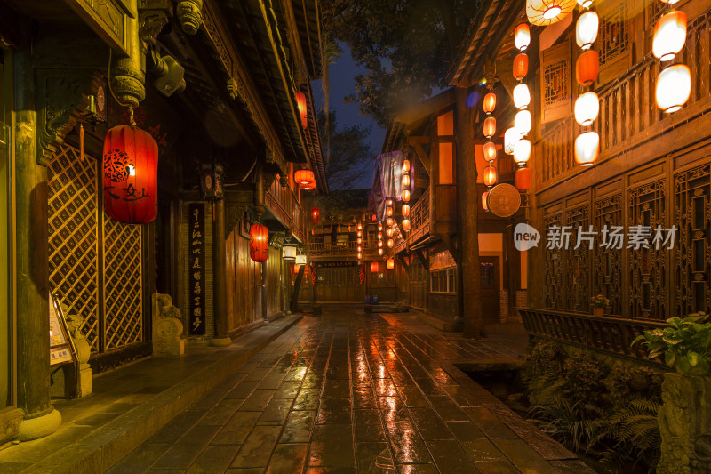 成都锦里古街夜景